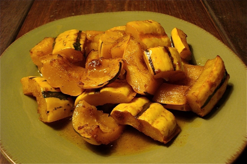 Roasted Winter Squash w/ Curry Butter & Apple Cider