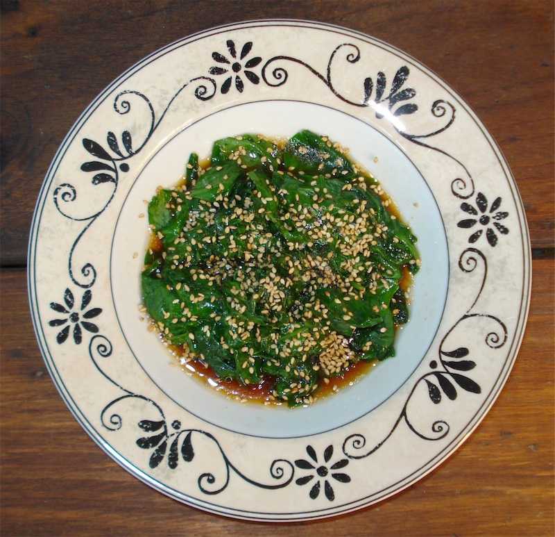 Wilted Sesame Spinach