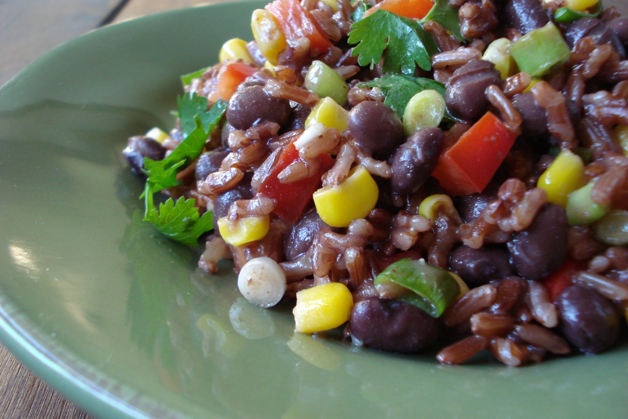 Rice Bean & Cilantro Salad