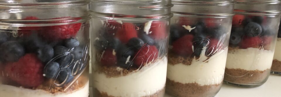 Berry Cheescake Jars